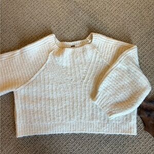 Free People Cozy Cream Sweater XL